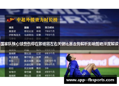 国家队核心球员伤停在即谁将左右关键比赛走势解析影响前瞻深度解读